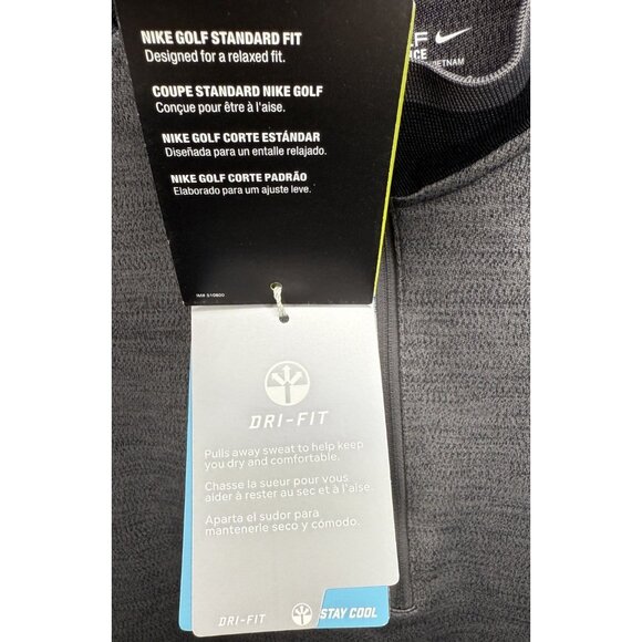 NWT Nike Golf Tour Men's Large Gray Black 1/4 Zip Vest Performance Dri-FIT‎ - Picture 9 of 11
